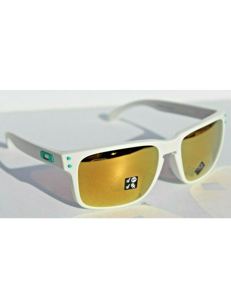 Oakley Holbrook Polarized Sunglasses Matte White/Prizm 24k Miami Super Bowl Liv — image 6 of 8